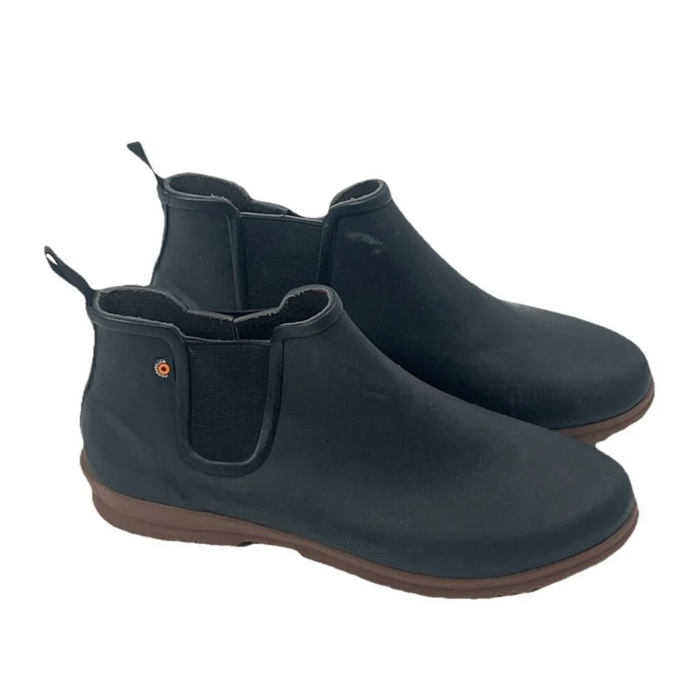 Bogs Sweet Pea Boot Chelsea Ankle Rainboot Sz Womens 12 Waterproof Rubber